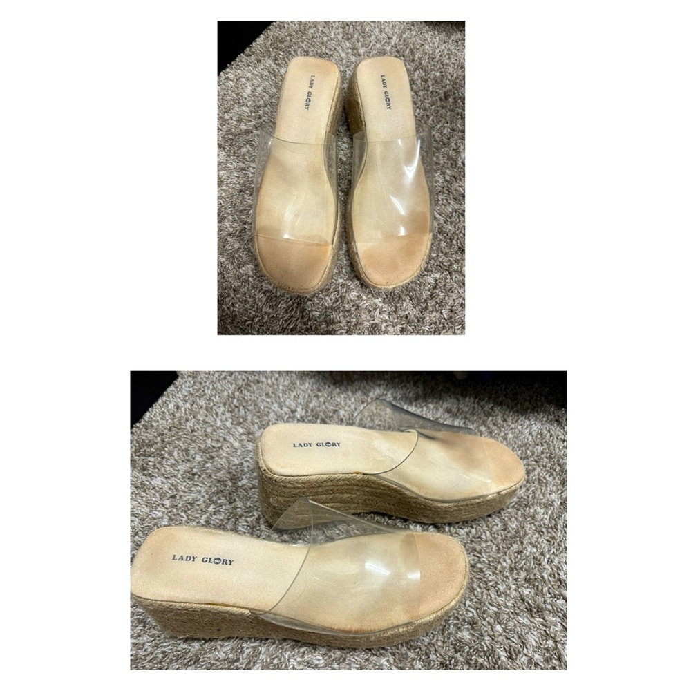 Clear platform sandal